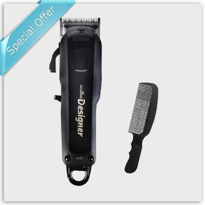 Lithium Cordless Designer Clipper Plus Flat Top Comb-Salonbar