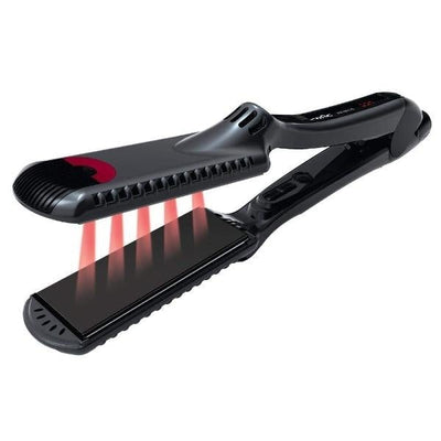 Infrared Plate Titanium Flat Iron, Black, 1.5 Inch-Hair Tool-Salonbar