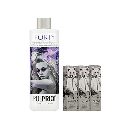 Combo Superior Scalp Developer Fourty Vol and 3 x Ash Toner-Salonbar