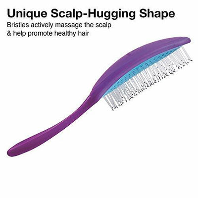 Olivia Garden Detangler Brush, Fine-Medium, Purple-Salonbar