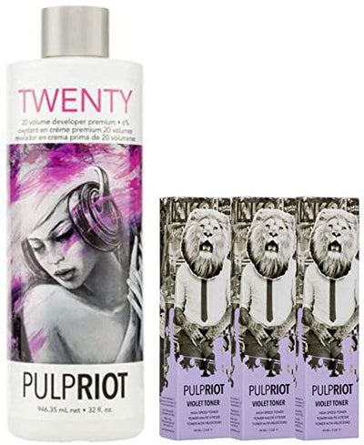Combo Superior Scalp Developer Twenty Vol and 3 x Violet Toner-Salonbar