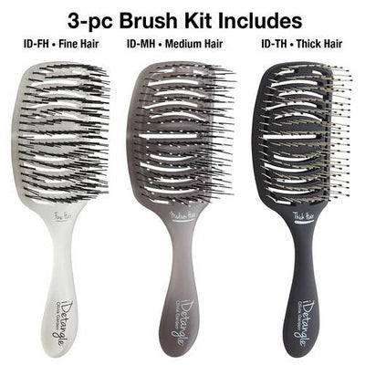 Olivia Garden iDetangle Hair Brush 3 Piece Kit-Salonbar