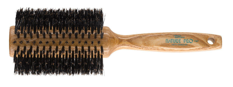 Nature Pro Circular Oak Wood Brush With Boar Bristles, Medium, Ten Rows-Salonbar