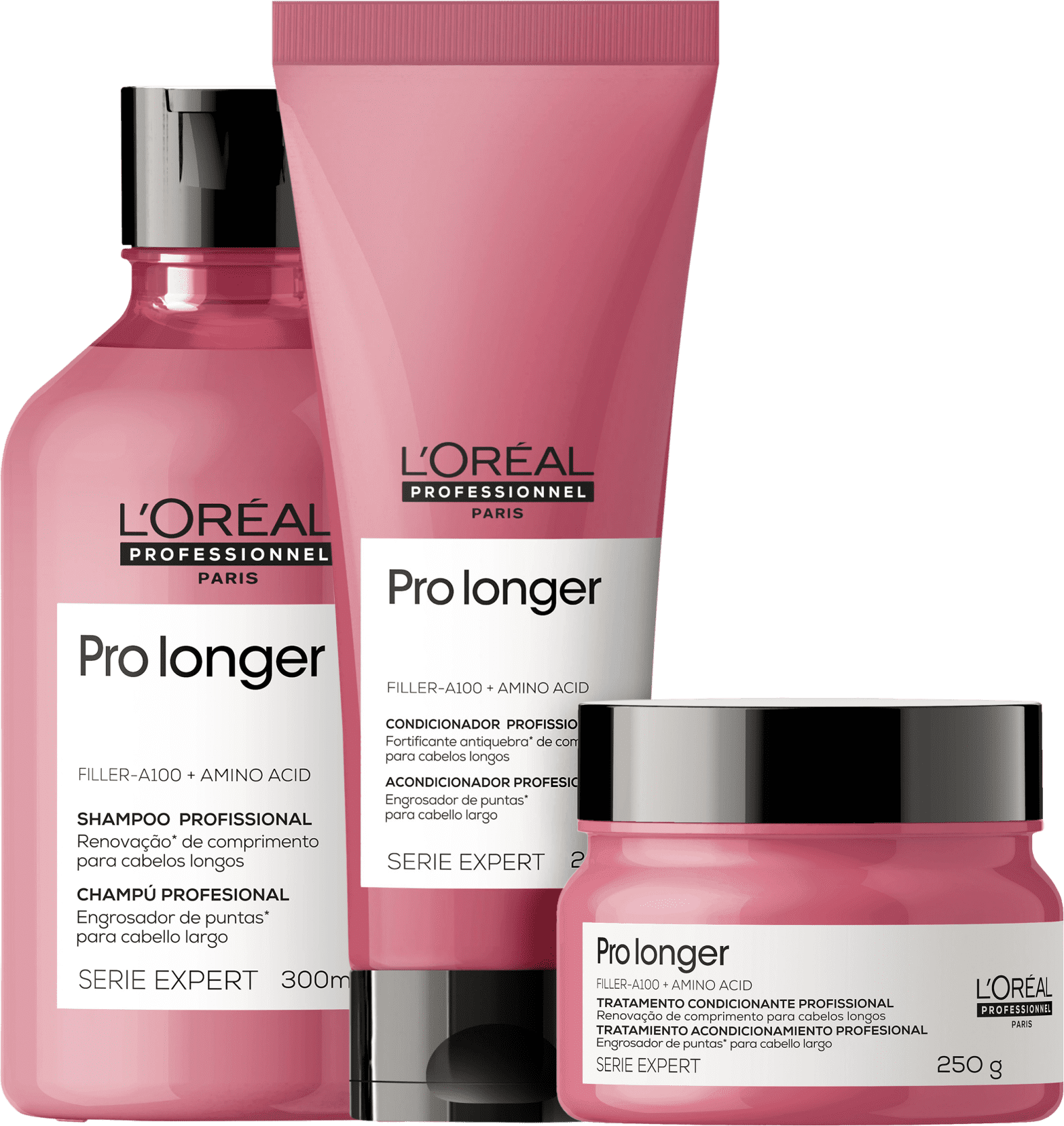 Pro Longer : Serie Expert Shampoo Champu 300ML LoreaL + Masque 250ML LoreaL