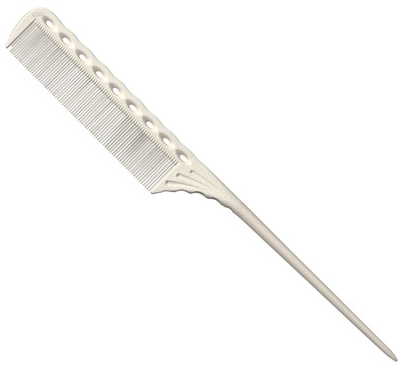 White Super Tint Rat Tail Comb 215mm-Salonbar