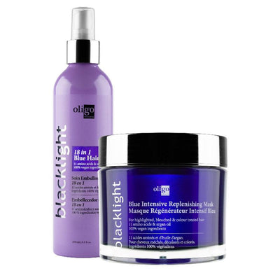 Blacklight 18 in 1 Blue Hair Beautifier and Blue Intensive Replenishing Mask Duo-Salonbar