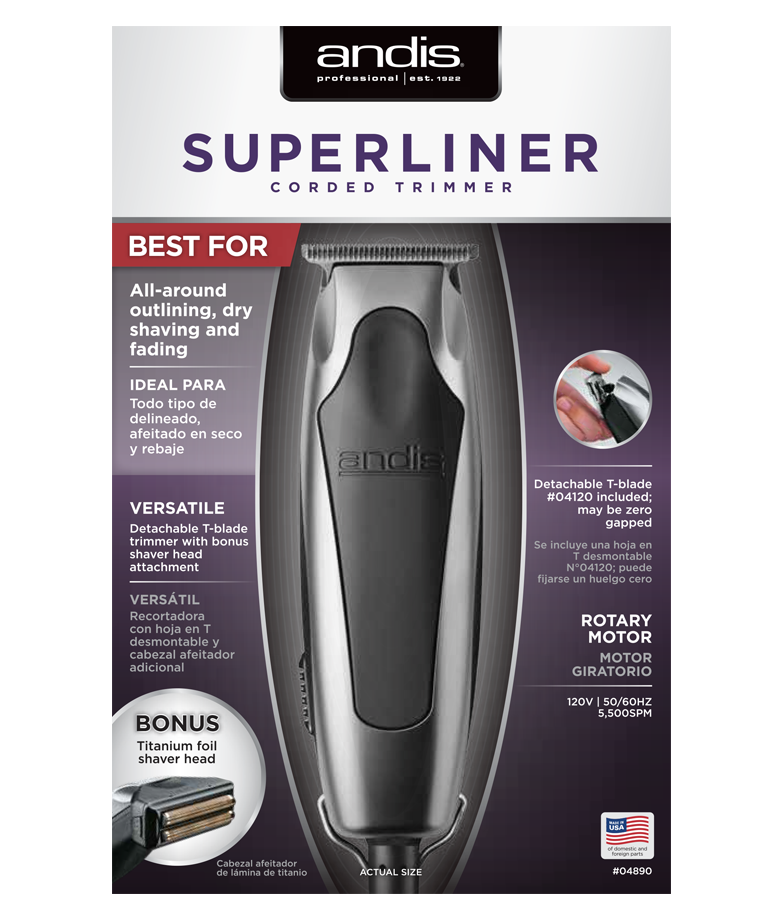 SuperLiner T-Blade trimmer with bonus shaver head-Salonbar