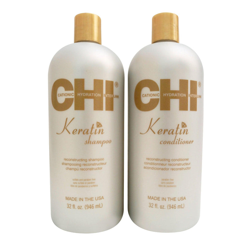 CHI Keratin Duo Shampoo & Conditioner Set 32 OZ-Salonbar