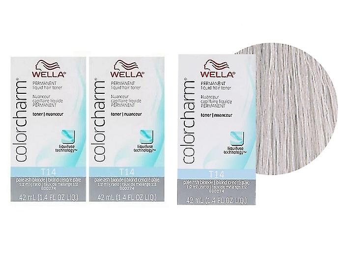 Wella Color Charm T14 Pale Ash Blonde (3 Pack Bundle)-Salonbar