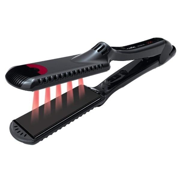 Infrared Plate Titanium Flat Iron, Black, 1.5 Inch-Hair Tool-Salonbar