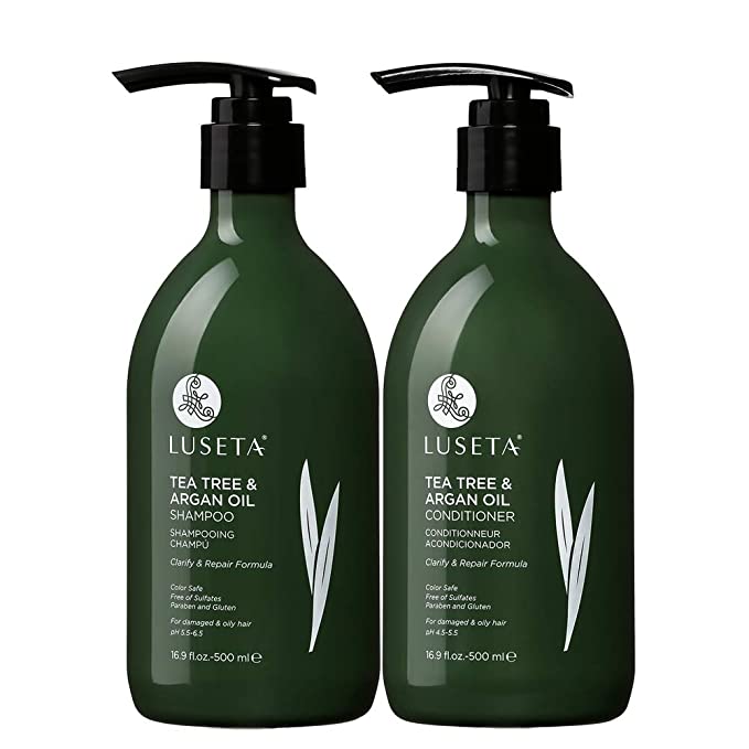 Luseta Tea Tree & Argan Oil Detangling Shampoo & Conditioner Set-Salonbar