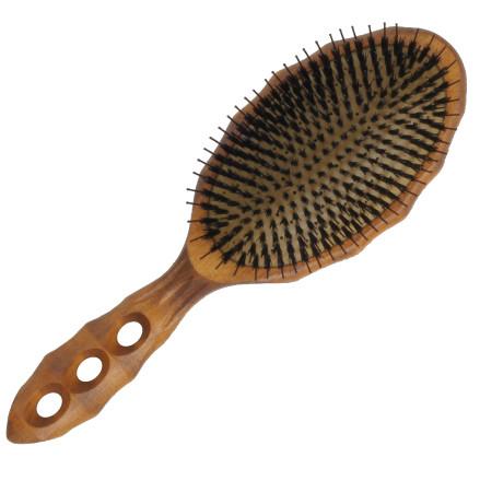 Tortoise Wood Air Vent Cushion Eco Styler Hair Brush- BR90CS2-Salonbar