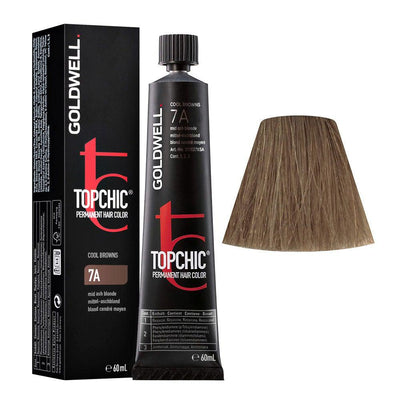 Topchic 7A Mid Ash Blonde Permanent Hair Color-Salonbar