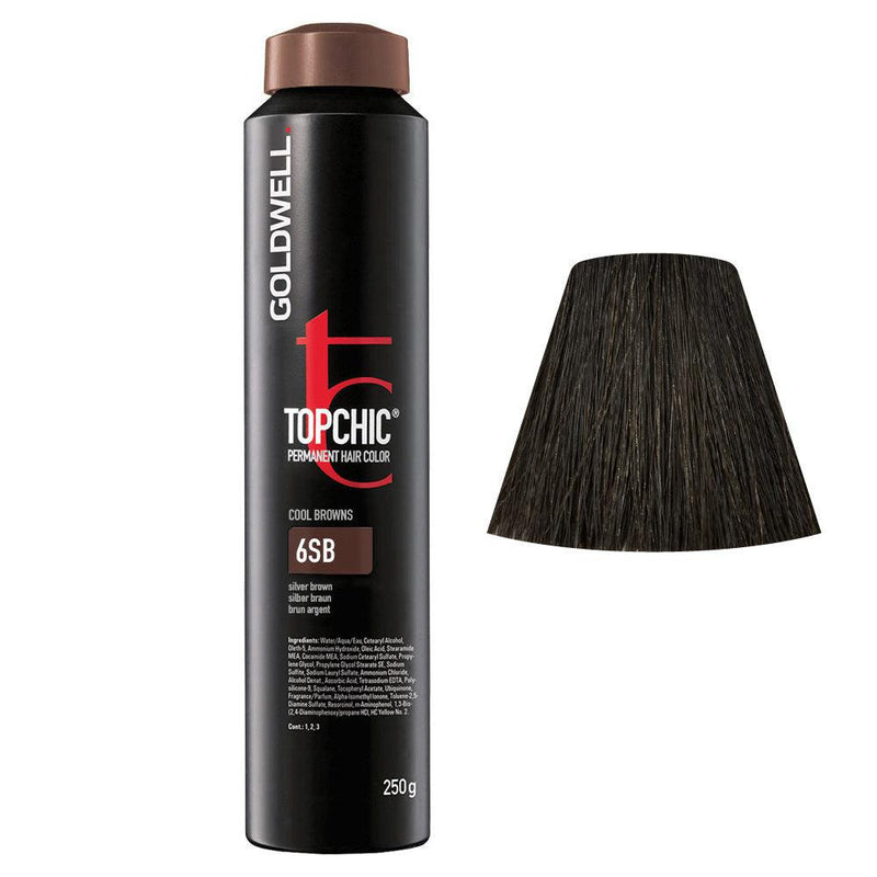 Topchic Hair Color 6SB Silver brown.-Salonbar