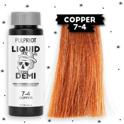 Liquid Demi-Permanent Hair Color 60ml Copper 7.4-Salonbar