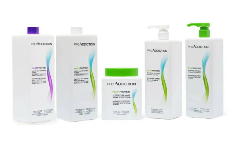 Pro Addiction Treatment Purple,White 1000ml ,Shampoo, Conditioner, Mask Set Of 5 Pieces-Salonbar