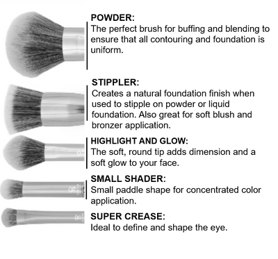Glam Makeup Brush Set & Case-Salonbar
