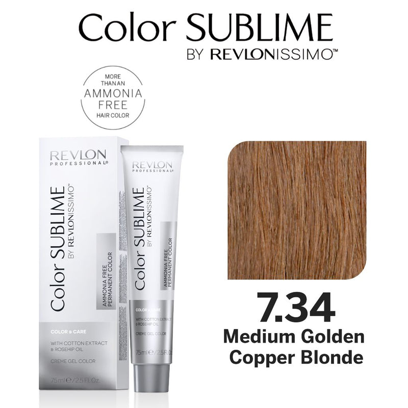 COLOR SUBLIME 7.34 COPPERY GOLDEN BLONDE-Salonbar