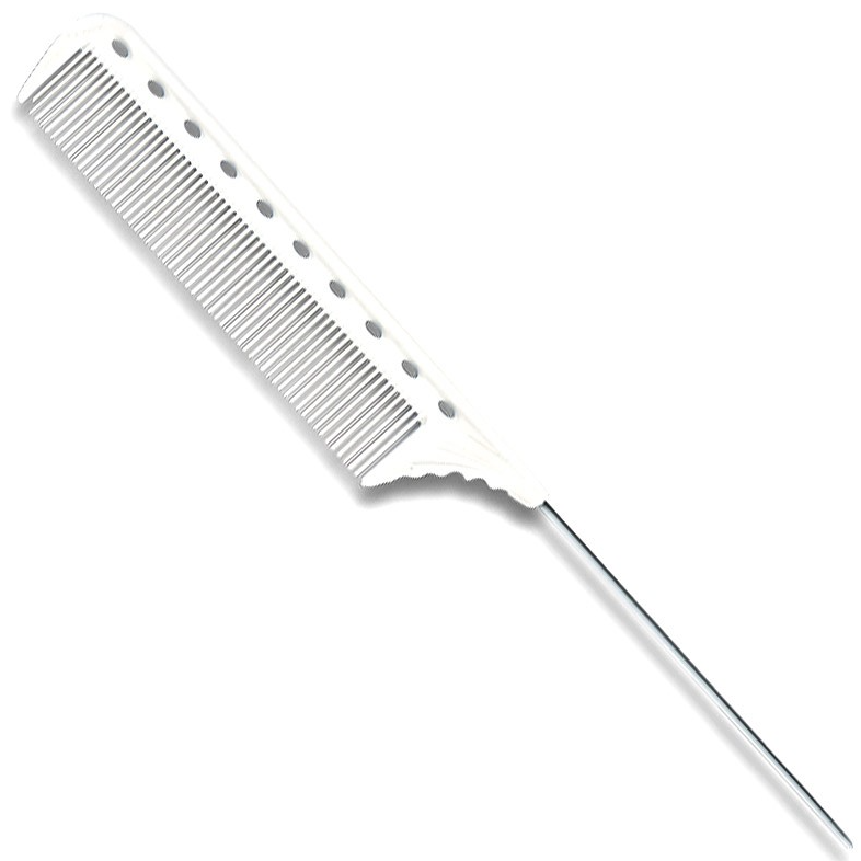 Extra Long Tail Comb Standard Teeth White-Salonbar