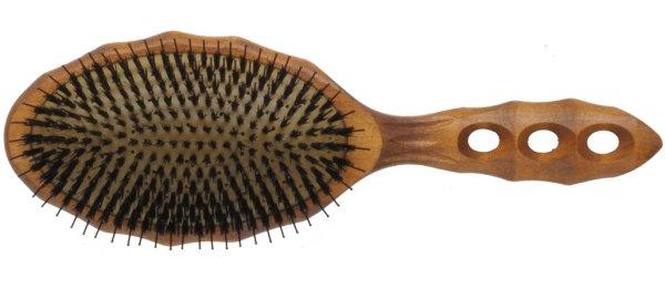 Tortoise Wood Air Vent Cushion Eco Styler Hair Brush- BR90CS2-Salonbar