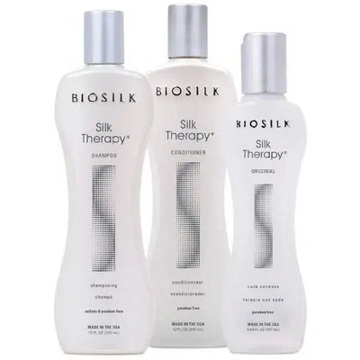 Cure Shampoo + Conditioner + Silky Cure Silk Therapy Biosilk-Salonbar