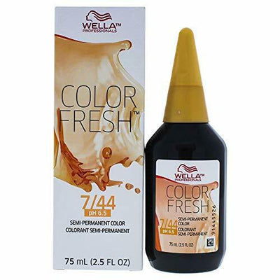 Color Fresh Warm 7/44 Medium Blonde/Intense Red Hair Color-Salonbar