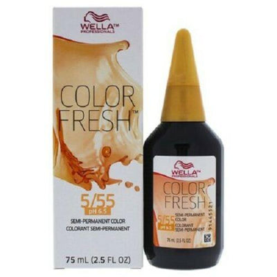 Color Fresh Cool 5/55 Light Brown/Intense Red Violet Hair Color-Salonbar