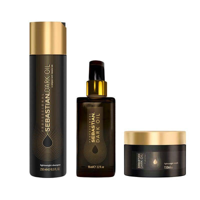 Sebastian Dark Oil Thick Hair Bundle – Shampoo, Mask & Oil-Salonbar