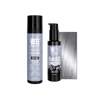 Tressa Water Colors Intense Metallic Shampoo and Base Drops - Silver-Salonbar